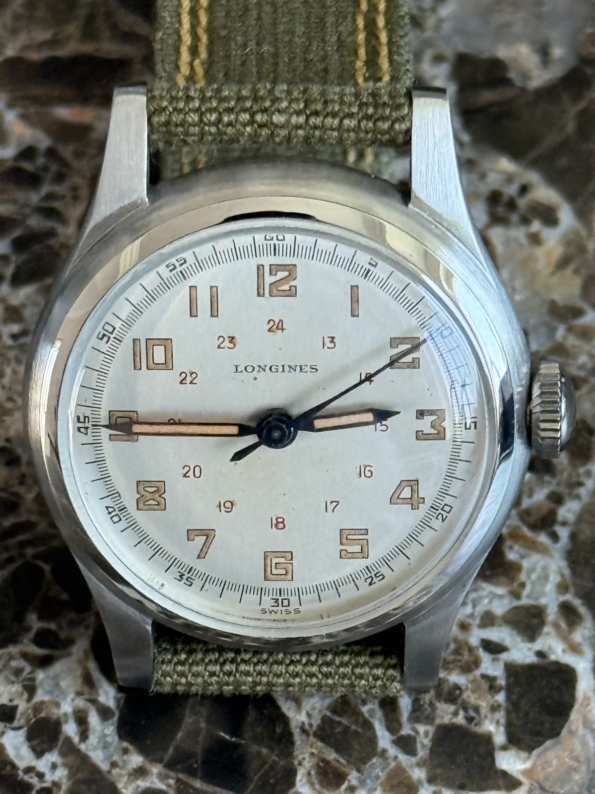 Rare 1940’s Men’s Vintage Longines Military Watch Near Mint 31.5 mm Serviced!