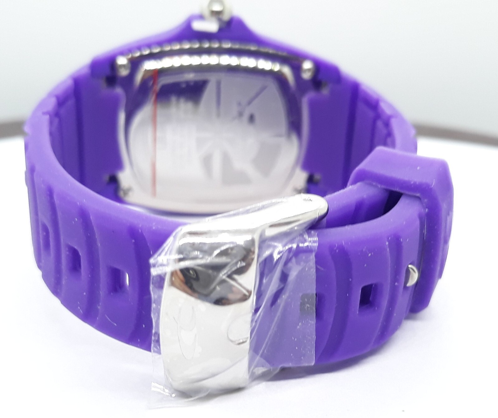 Chronotech Purple Parah Rectangle Unisex Watch Men Women Polycarbonate Rubber
