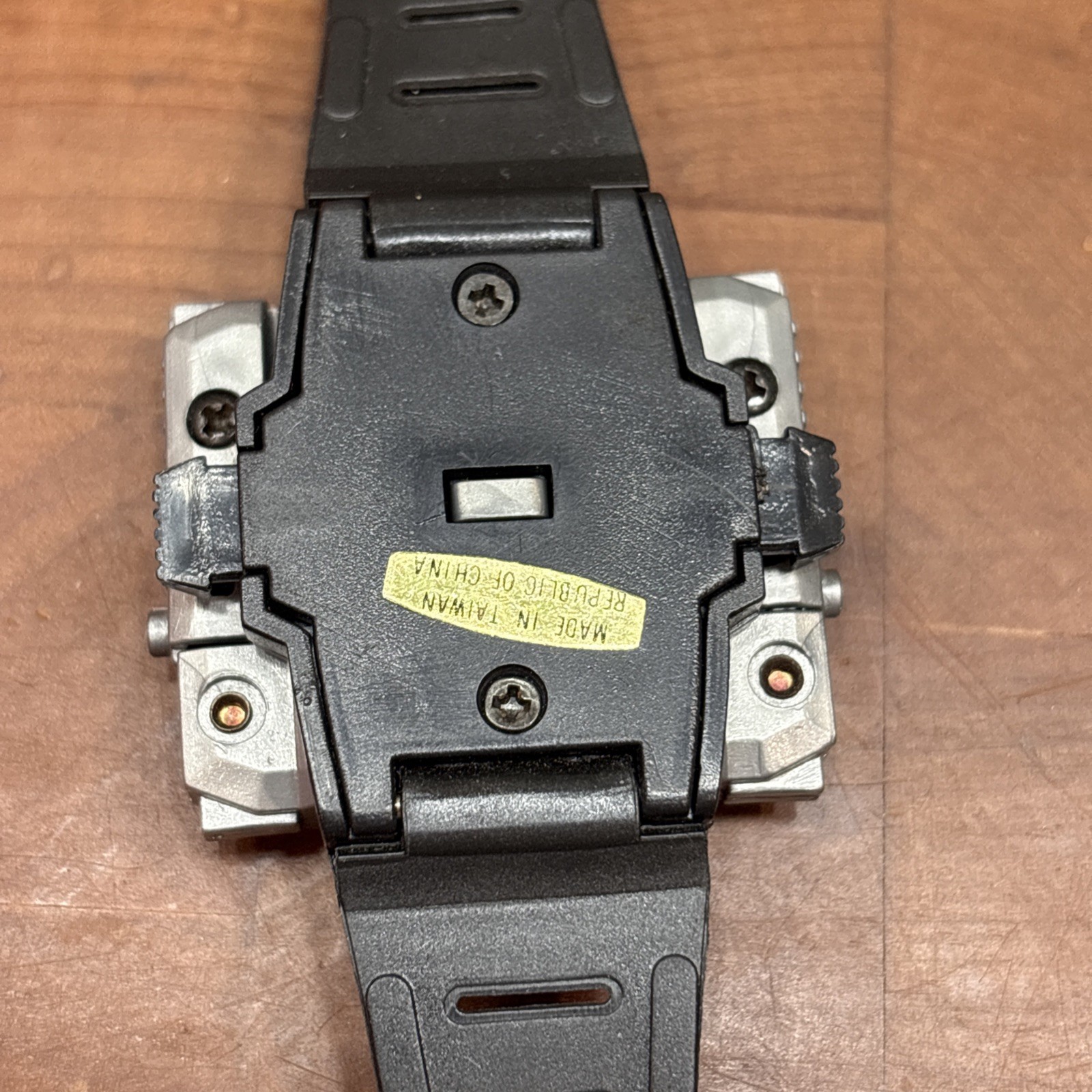 1980s Quartz Robotime Watch Gray Robot Black Band Original Packaging