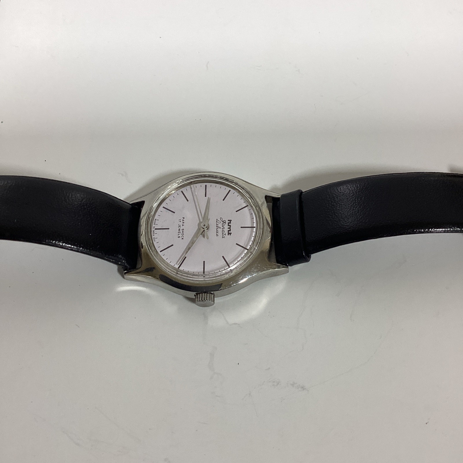 ORIGINAL HMT JANATA DELUXE 17J WINDING WHITE DIAL 0231 INDIA MEN’S WORKING