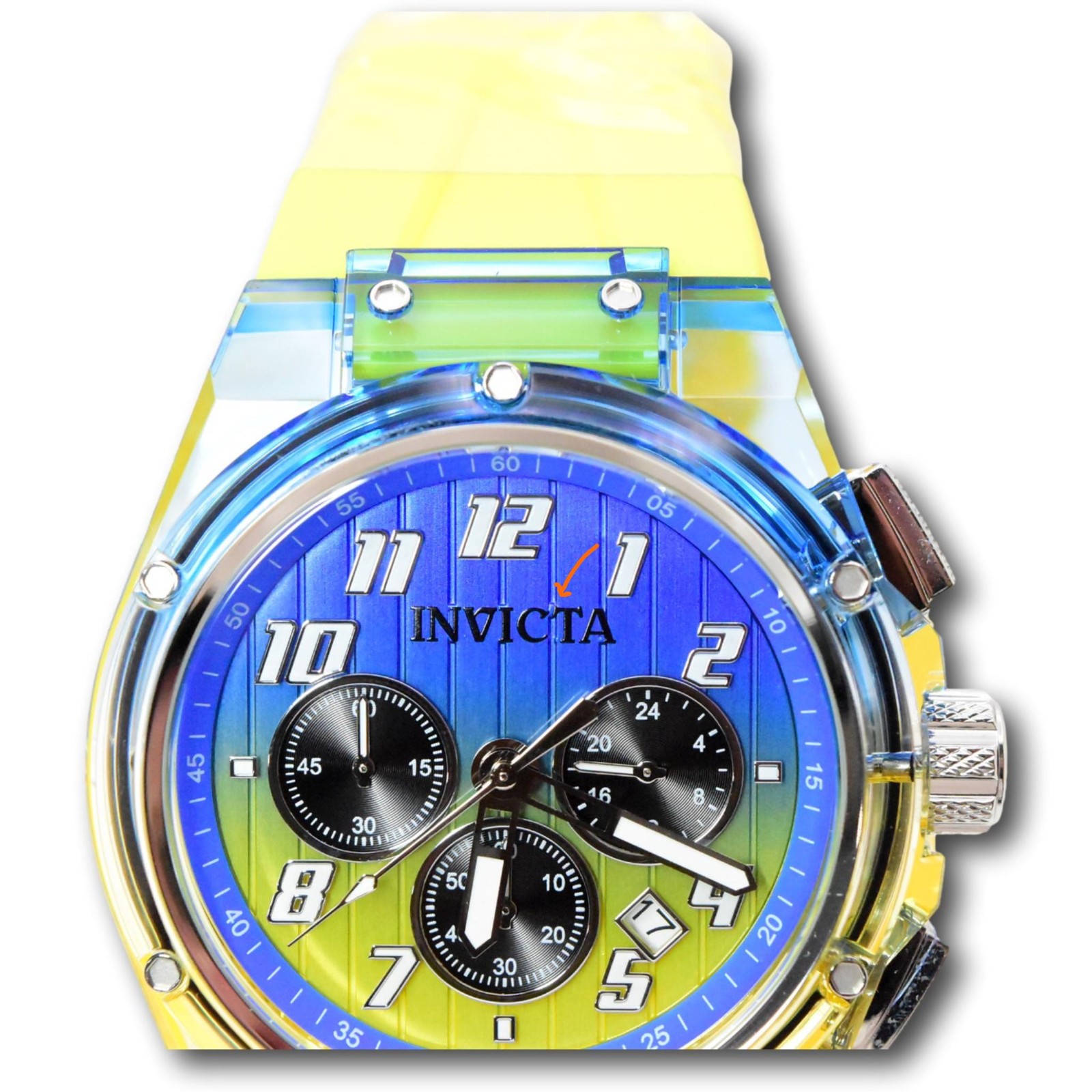 Invicta S1 Rally Prism Color Flip Men’s 44mm Blue to Yellow Chrono Watch 47348