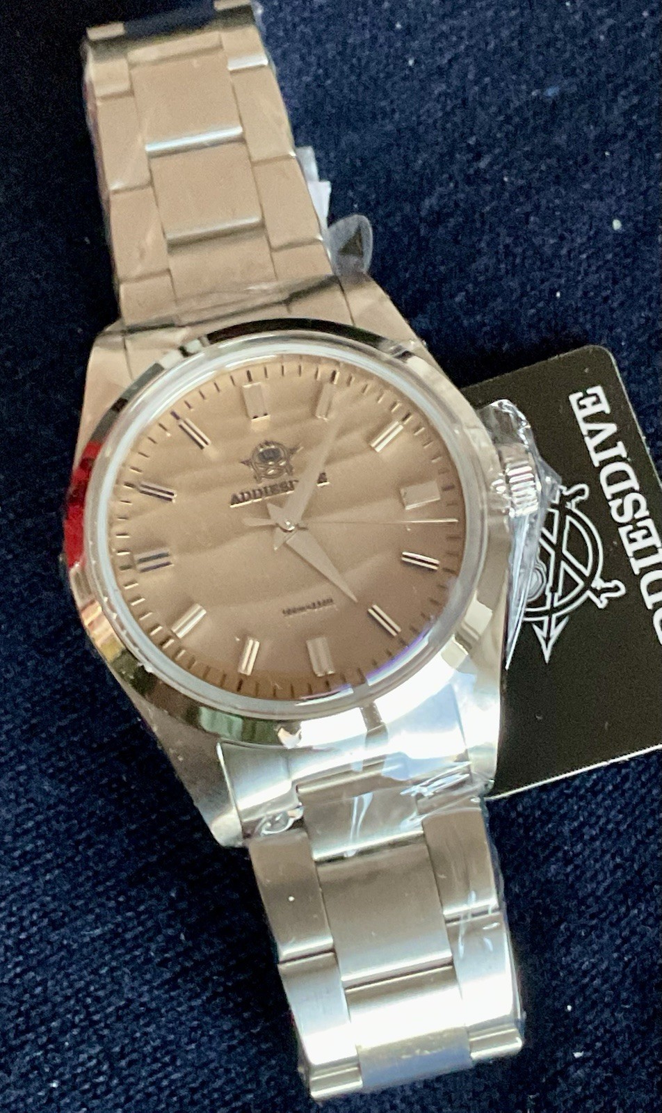 Brand New Tan Addiesdive Sand Dial Watch w Original Box/Papers Tool