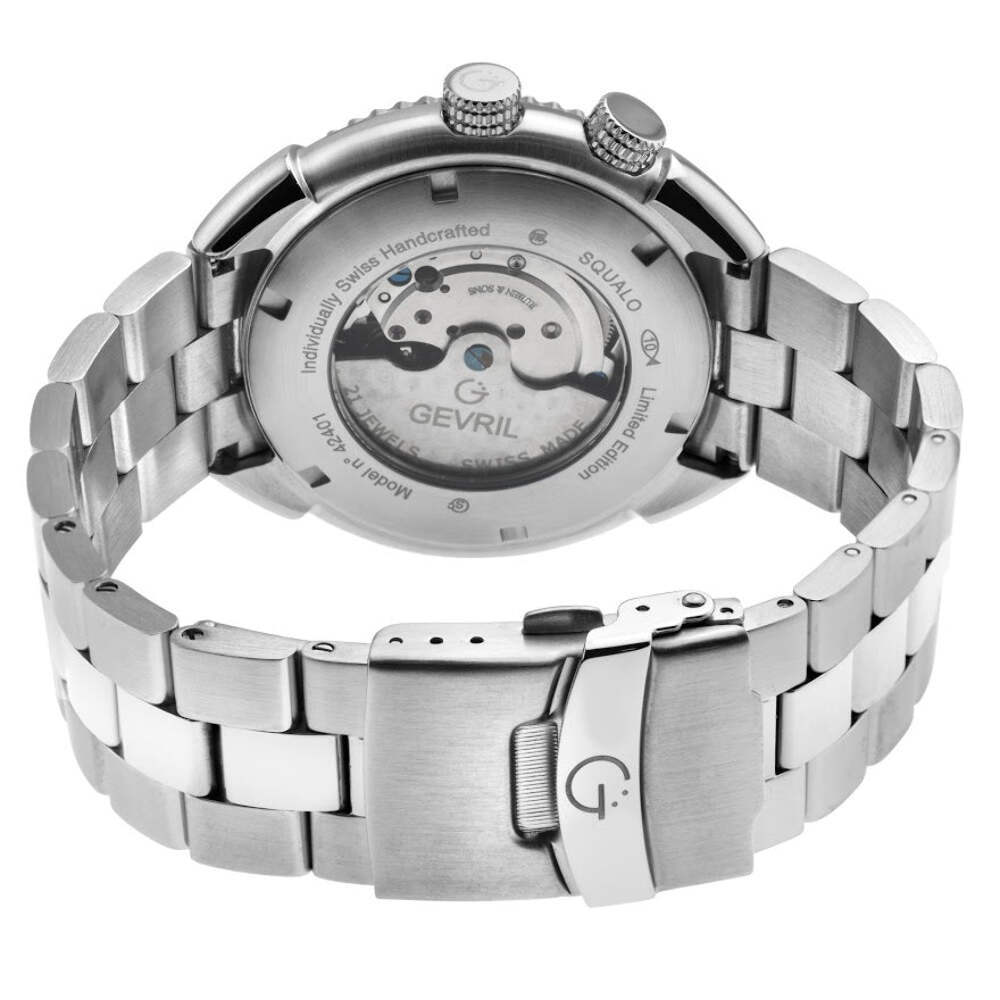 Squalo Swiss Made Automatic Diver watch Ceramic bezel inner rotating ring Blue |