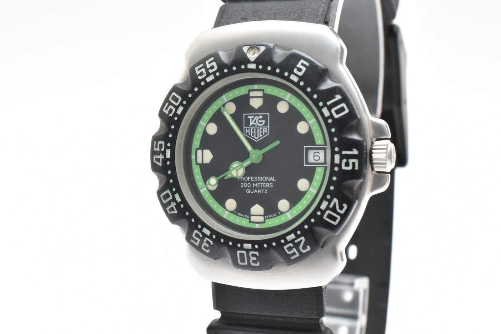 [Exc+5] TAG Heuer Formula 1 WA1215 Black Green Dial Quartz Men’s Watch JAPAN