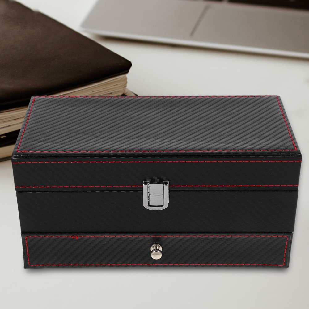 Moisture Proof Watch Display Box Black Home Use 1Pcs 8.8×4.2×4.3in