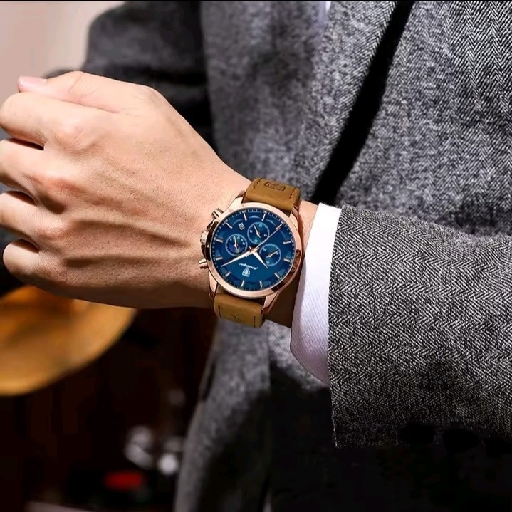POEDAGAR Sports Luxury Men Quartz Watch Waterproof Chronograph Luminous Date Man