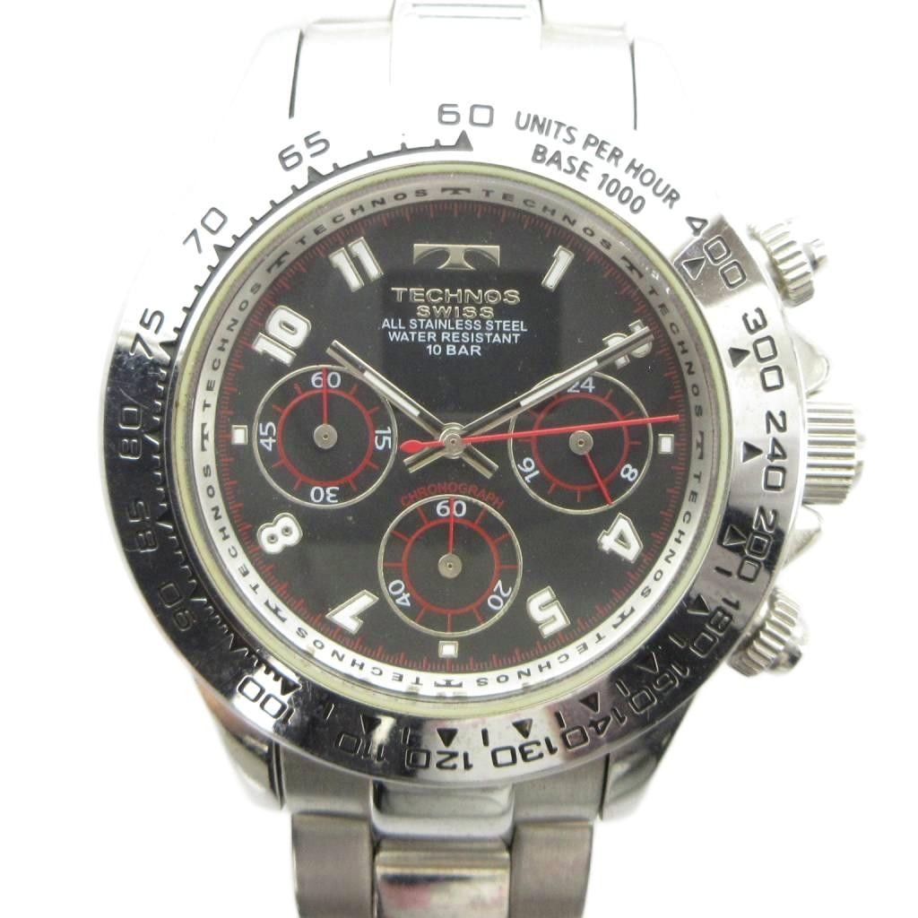 Technos TBM634 Quartz Chronograph Men’s Watch 40mm Steel Silver AB