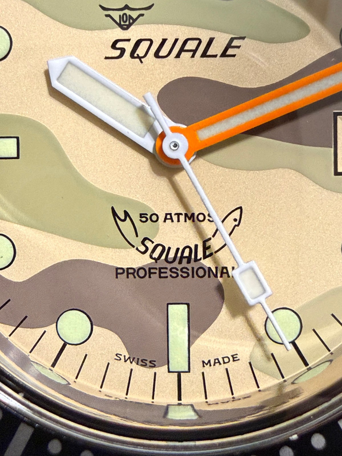 Squale 1521 50 Atmos SQUALE X BEAMS COLLABORATION BEAUTIFUL PAINTED CAMO DIAL