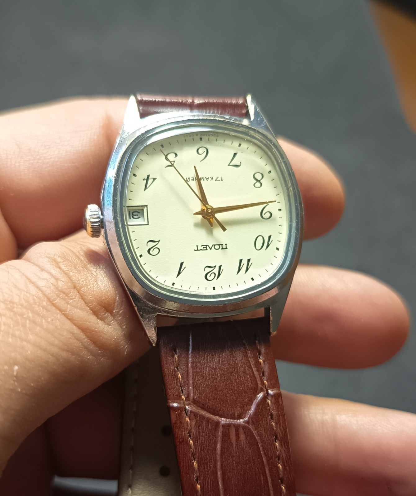 Vintage Men’s watch Poljot 17 jewels mechanical Soviet USSR