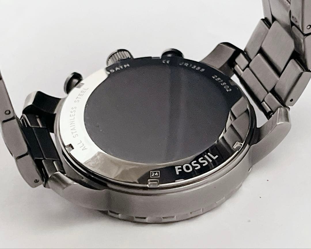 Fossil JR1355 Chronograph Date Wood Grain Dial 50mm Mens Watch