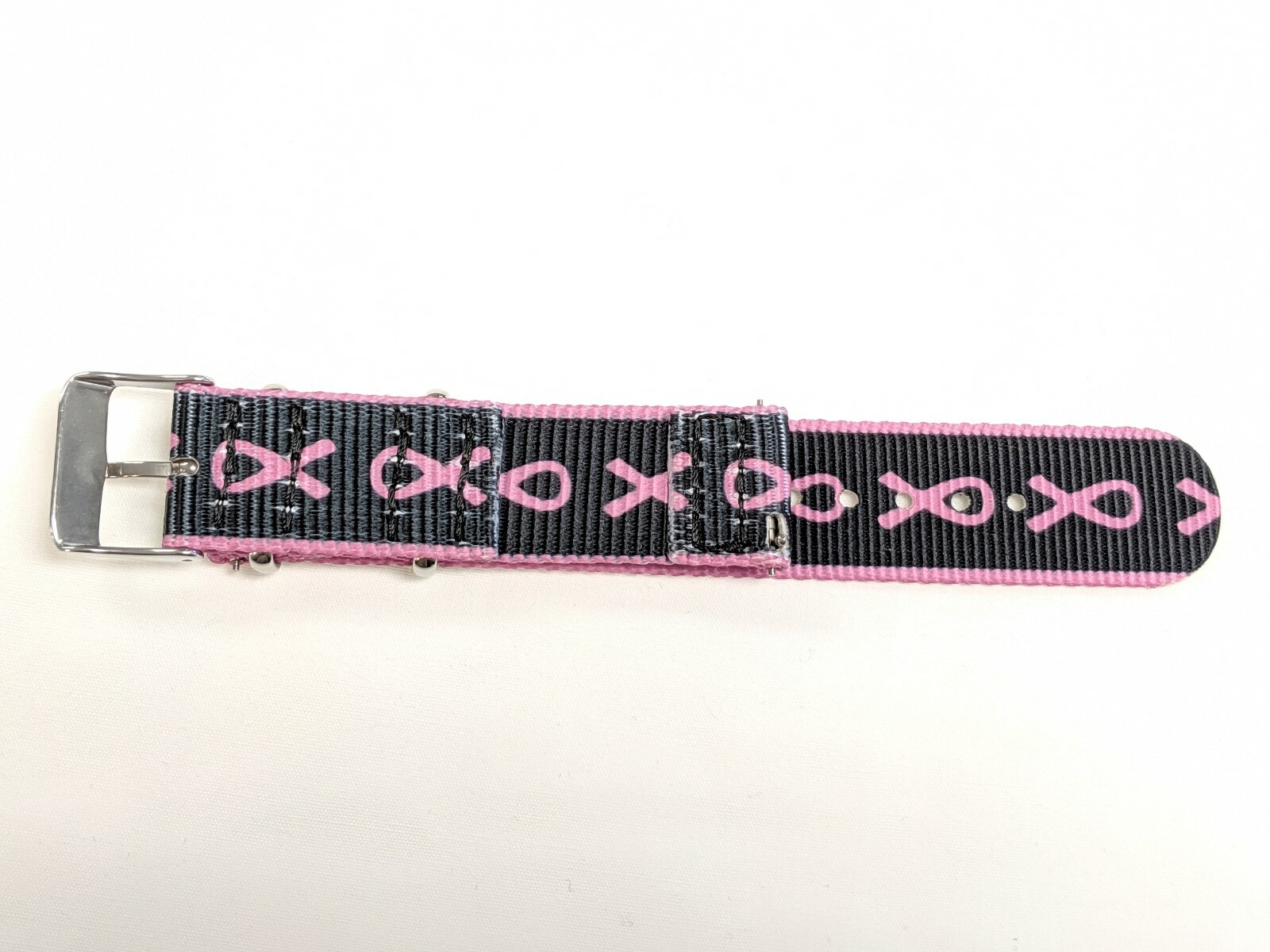 Pink Ribbon Breast Cancer Awareness Watch Strap 20mm Easy To Snap In!