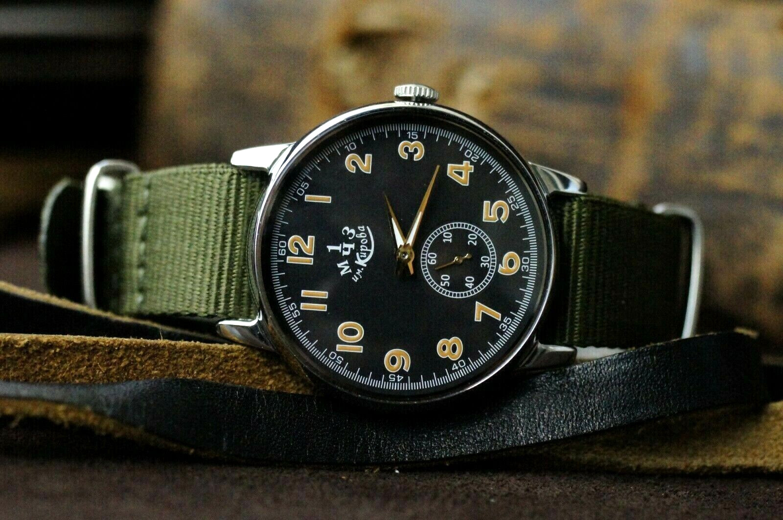 Watch Pobeda 1 MChZ Kirov Vintage Men’s Mechanical Soviet Rare Silver color