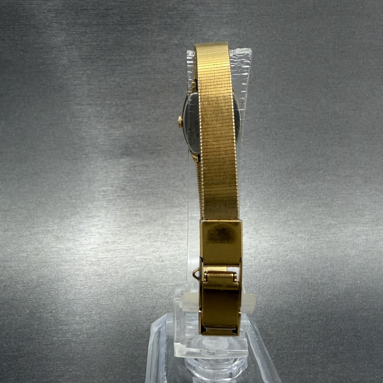 Seiko Watch Women 16mm Gold Dial Gold Tone 2C20-5559 Tonneau VTG New Battery