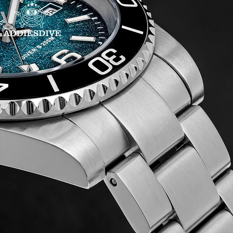 41MM ADDIESDIVE Quartz Men’s Watch Diver 200M Waterproof Luminous Stainless NEW