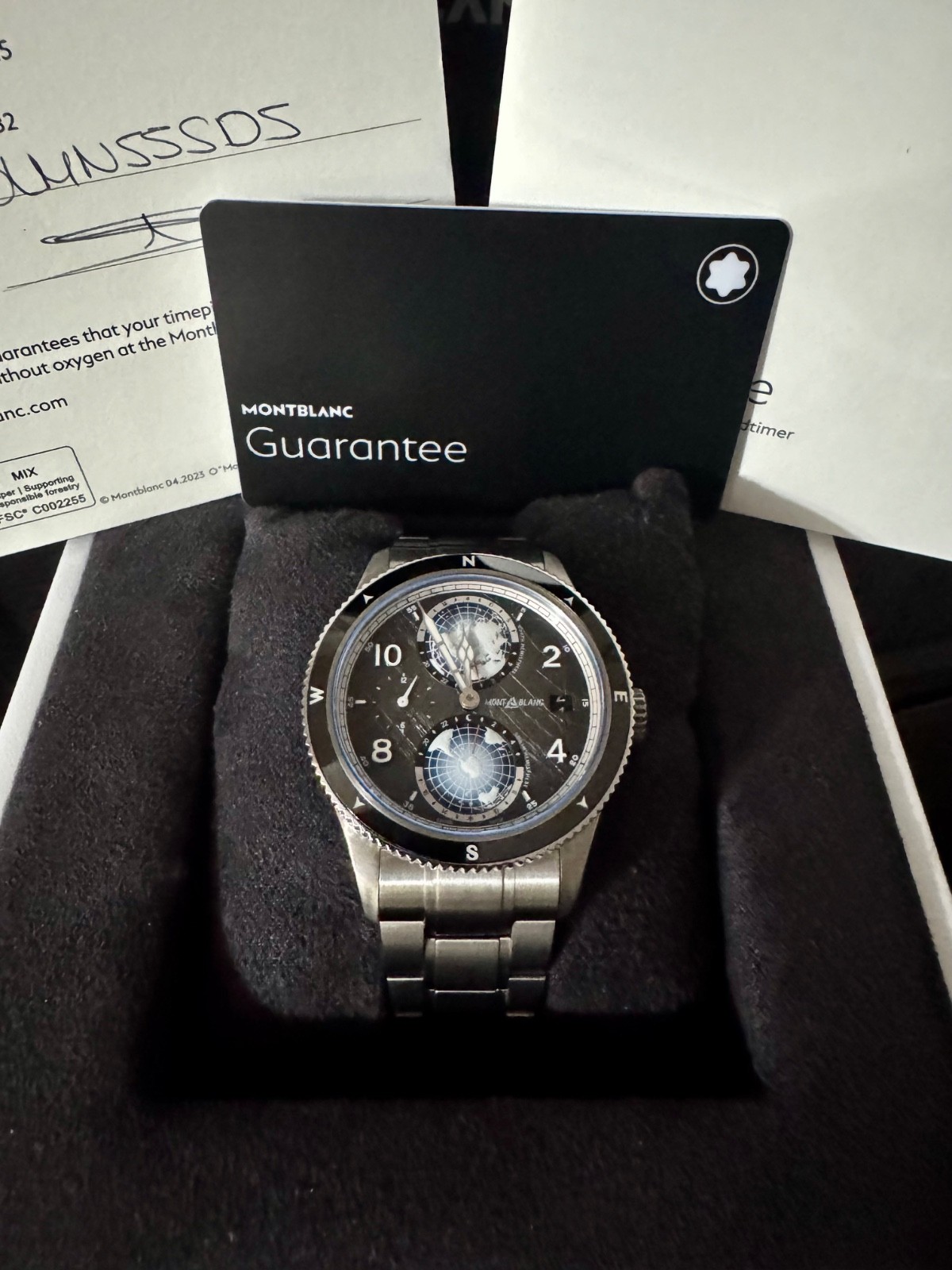 Montblanc 1858 Geosphere 0 Oxygen 8000 Titanium 42mm Full Set Box & Papers Mint