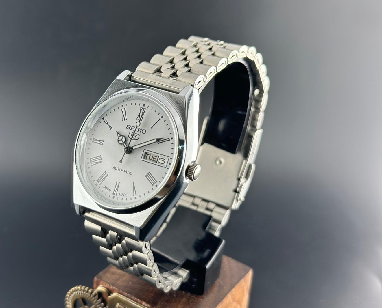 Vintage Seiko 5 Automatic 6309A Japan Made Men’s Wrist Watch, Day/Date