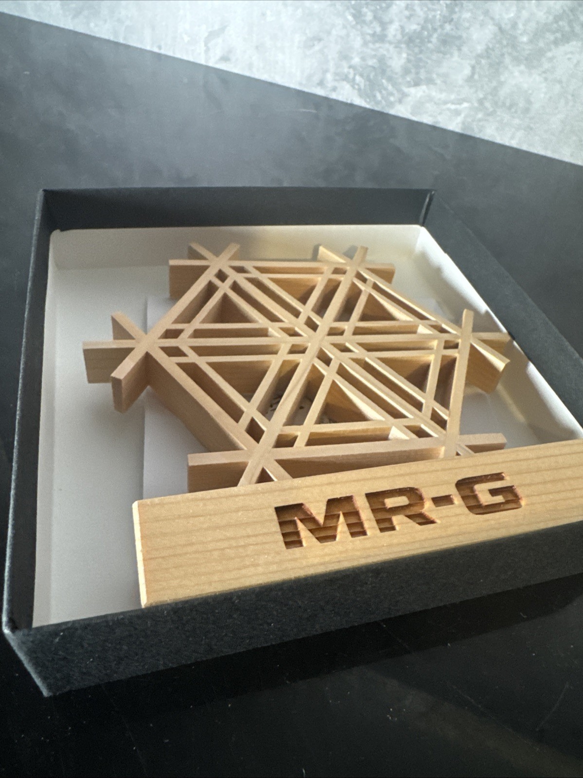G-SHOCK Concept Booth EDGE MR-G Kumiko Wood Coaster RARE US-Seller