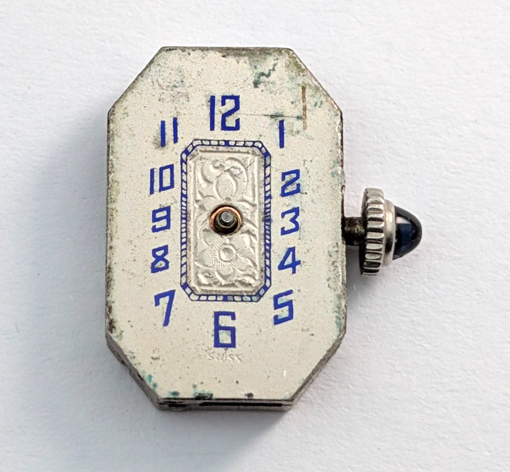 Antique ABRA 17 Jewels Art Deco Ladies 13mm Swiss Watch Movement PARTS or REPAIR