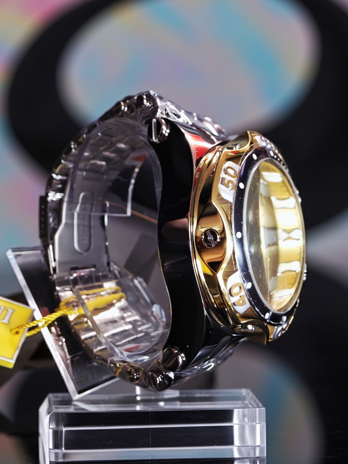 🔥🔥🔥INVICTA FUSION NACREVAU WATCH MOTHER OF PEARL DIAL 54MM STEEL, GOLD🔥🔥🔥
