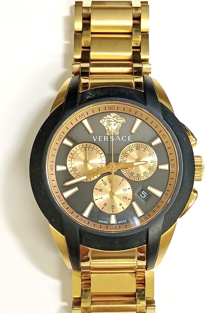 [B1Y] Versace Chrono Classic Black Dial Quartz Men’s Watch VEM800318 [r5s]
