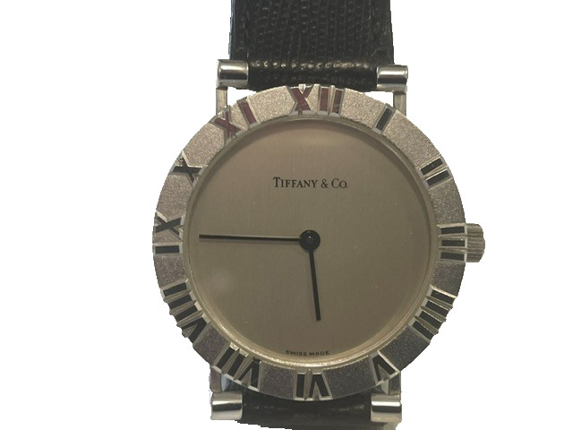 Tiffany & Co Atlas Solid 925 Silver Swiss Made Quartz Men 31mm Watch