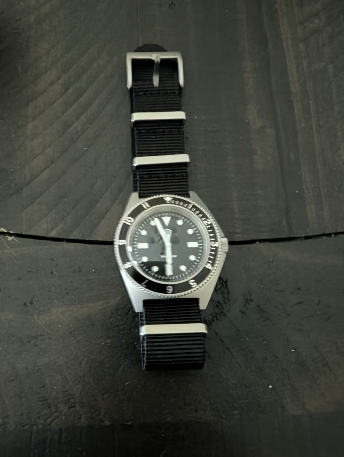 watchdives Automatic Diver Watch 200m Black Dial NATO Strap w/Box Manual