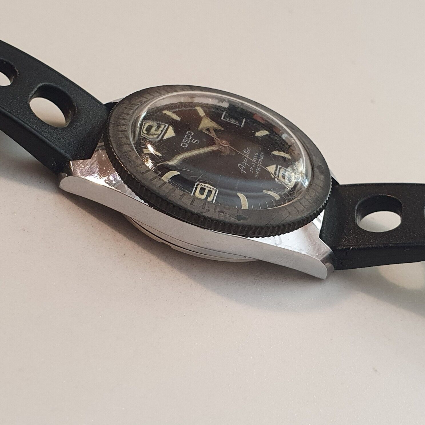 OSCO AQUATIC 36mm Mechanic Cal. Men’s Vintage SkinDiver Watch OS In House 1960