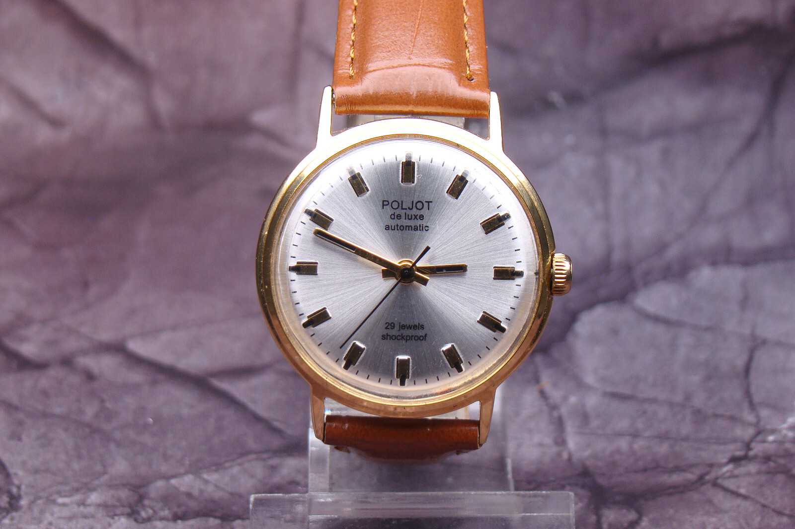 poljot de luxe automatic 29 jewels vintage russian soviet ussr luxury watch 70s