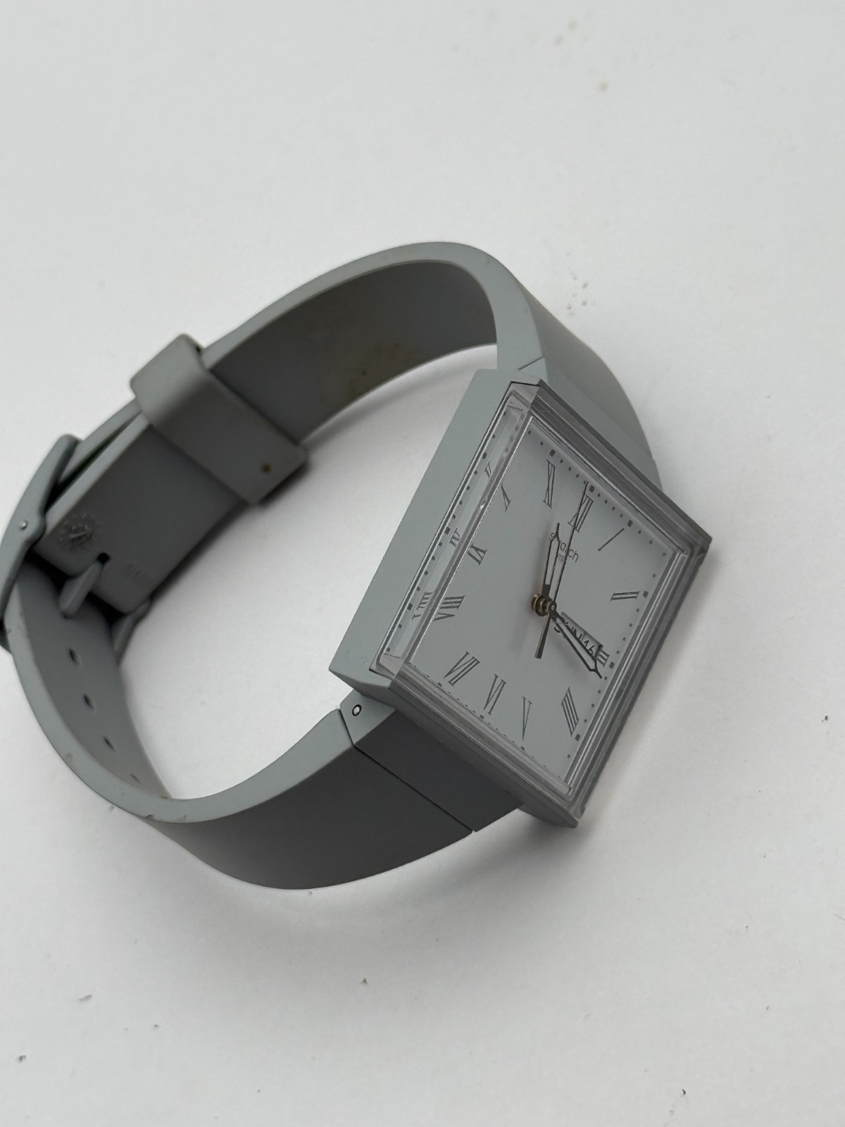 Swatch WHAT IF…GRAY? SO34M700 33mm Square Bioceramic Quartz Day-Date