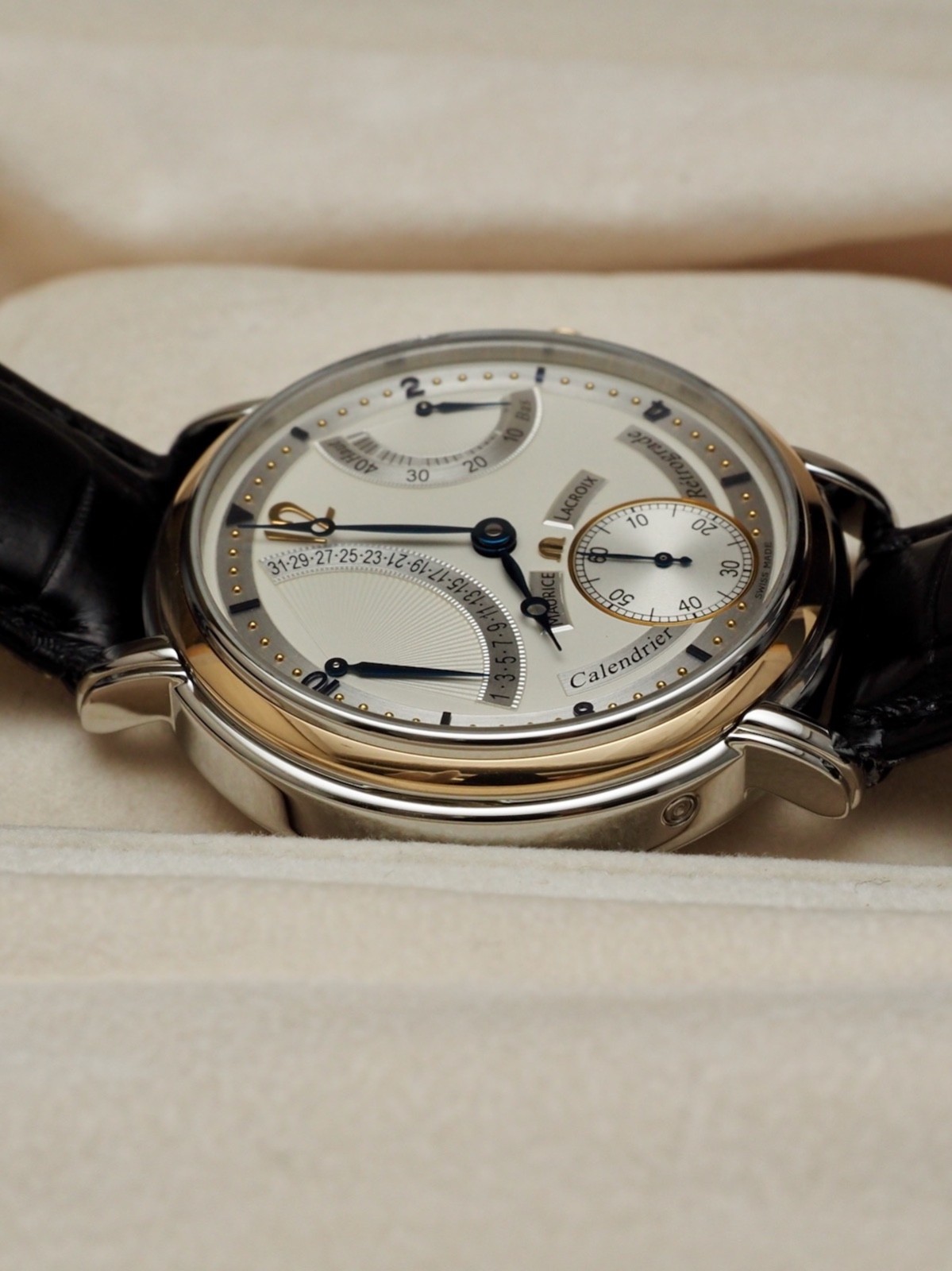 Maurice LaCroix Masterpiece Retrograde two tone 95% LNIB MP6198 RARE Calendrier