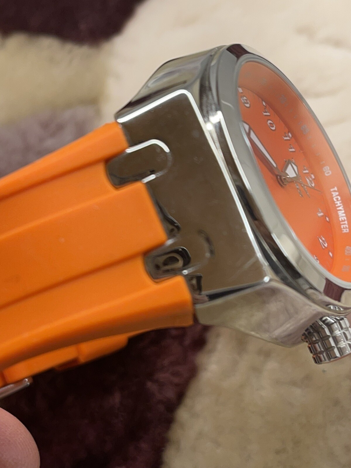 AVIREX MEN’S RX55018G1 RUBBER STRAP WATCH.