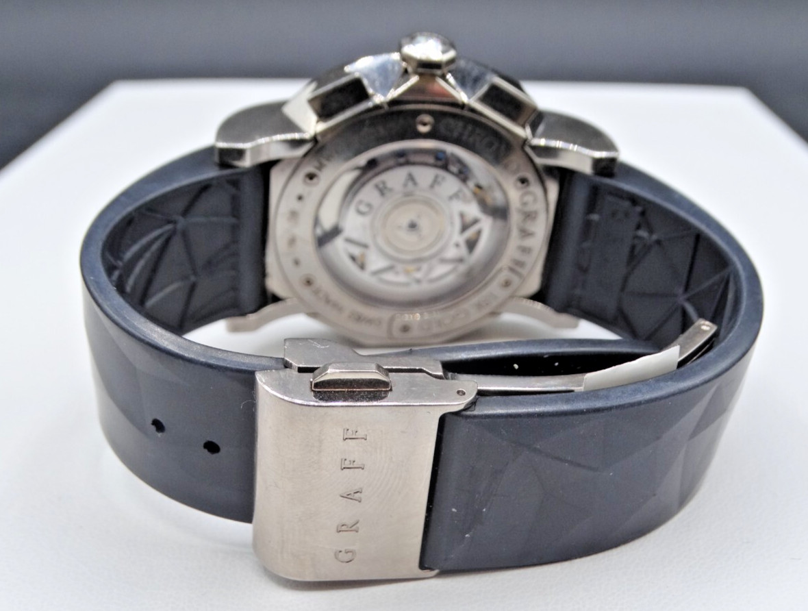 Graff ChronoGraff 18k White Gold Men’s Watch 45mm CG45WGB