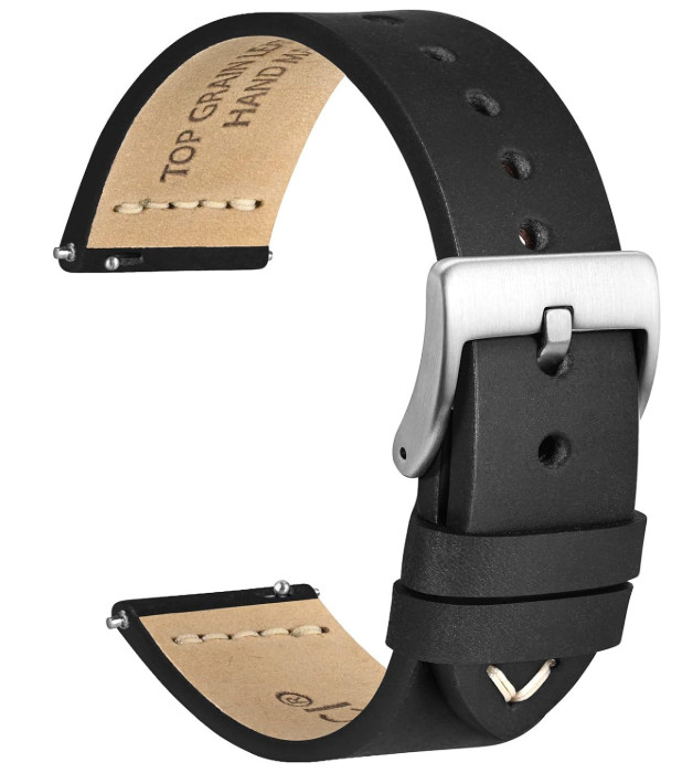 Correa De Reloj Estilo Vintage De Piel Top Grain 17mm Para Hombre Con Hebilla Pl