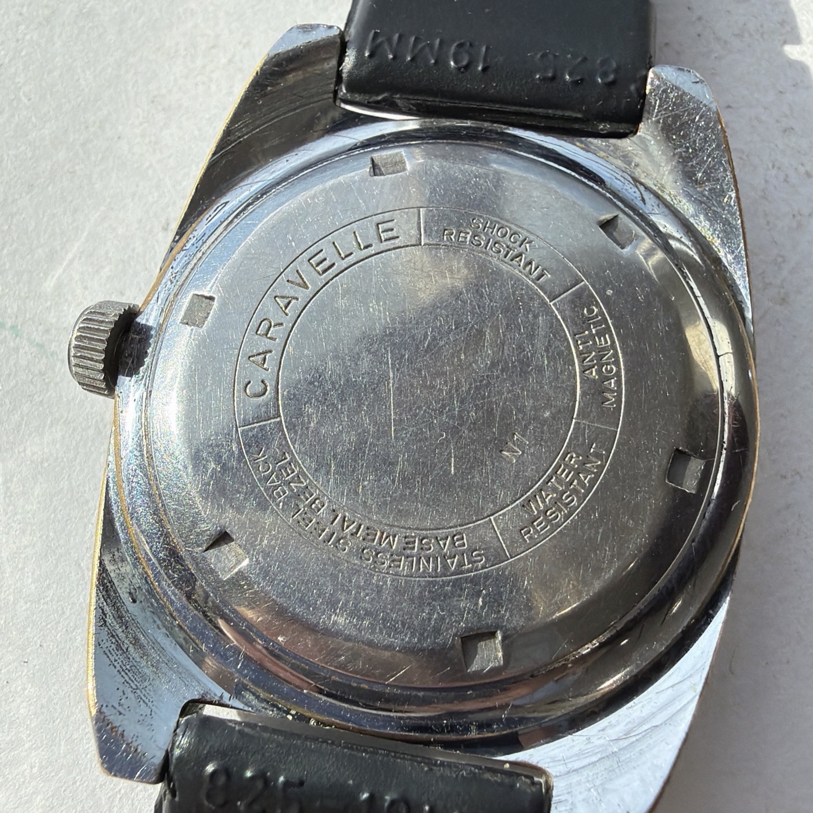 AS53 CARAVELLE VINTAGE DIVER Black Bezel Orange-Black Dial WATERPROOF Running**