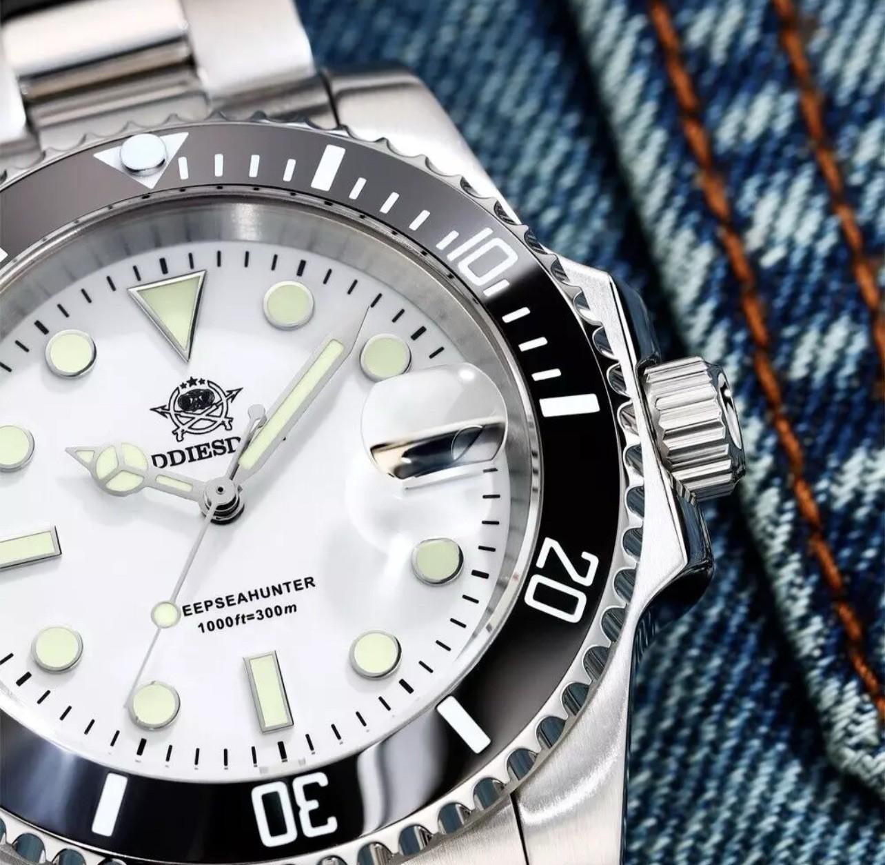 Addiesdive 41mm Mens Quartz Diver Watch Waterproof Luminous Stainless Steel NEW