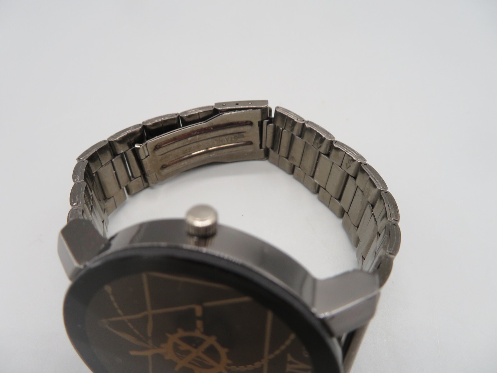 Men’s JWH 88-9 IV Black & Gold Dial Geometric Design Watch New Battery