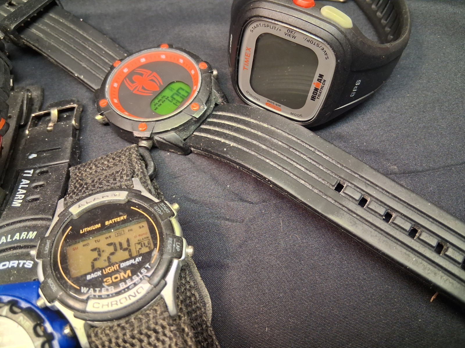 Lot of 7 Mens Digital Watches. Various Models. As Is, For Parts Or Repair