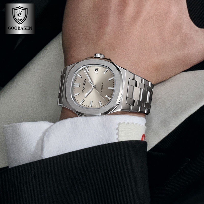 Luxury Automatic Watch Stainless Steel Date Mens Silver Dial Premium Classic