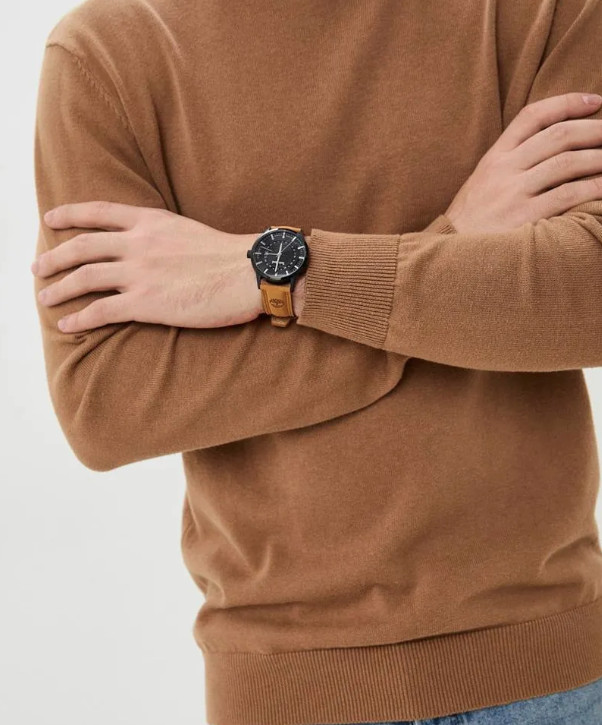 Timberland Bergeron Analog Light Brown Leather Men’s Watch TDWGB2201504