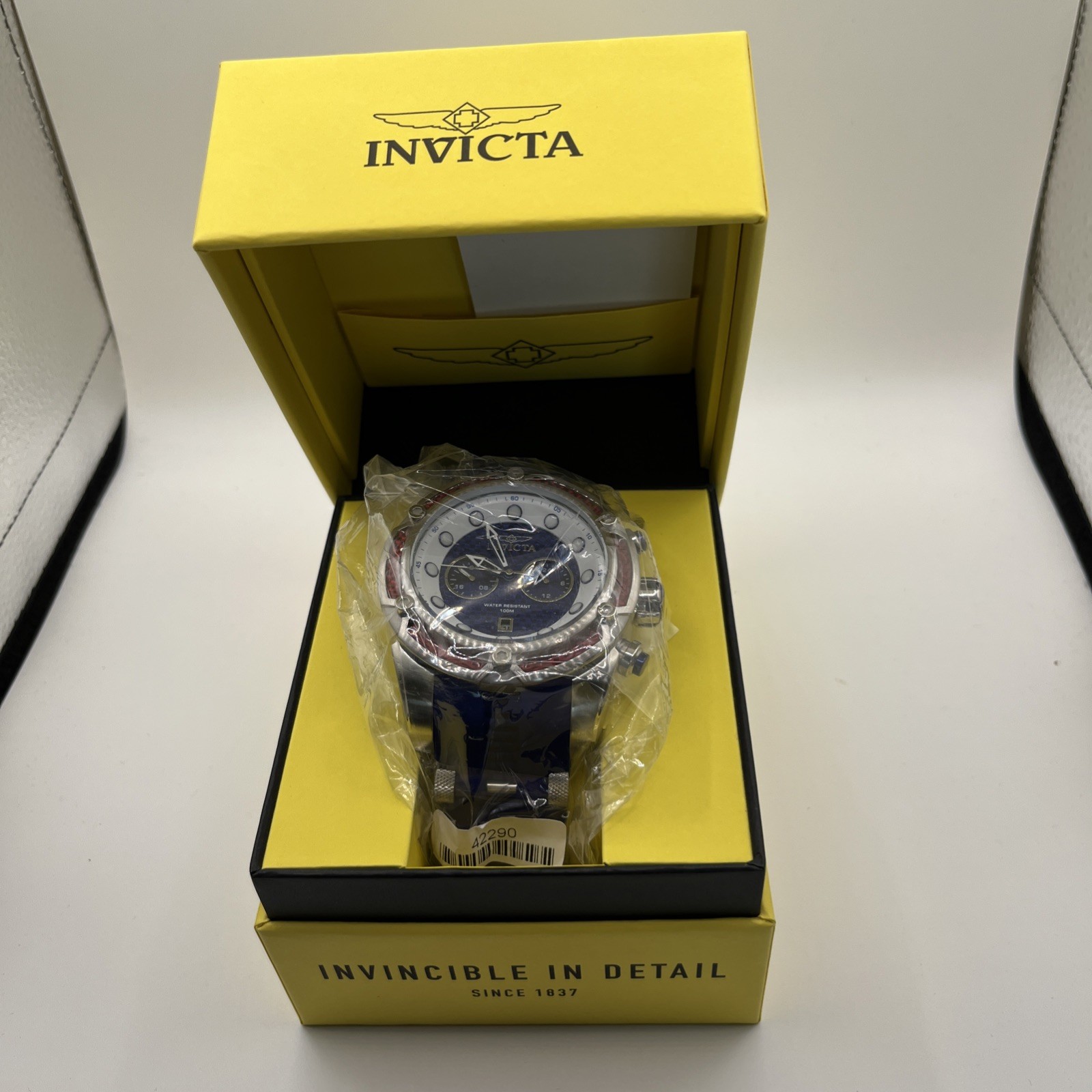 Invicta Bolt Men’s Red White & Blue Watch 42290 – 52mm NIB