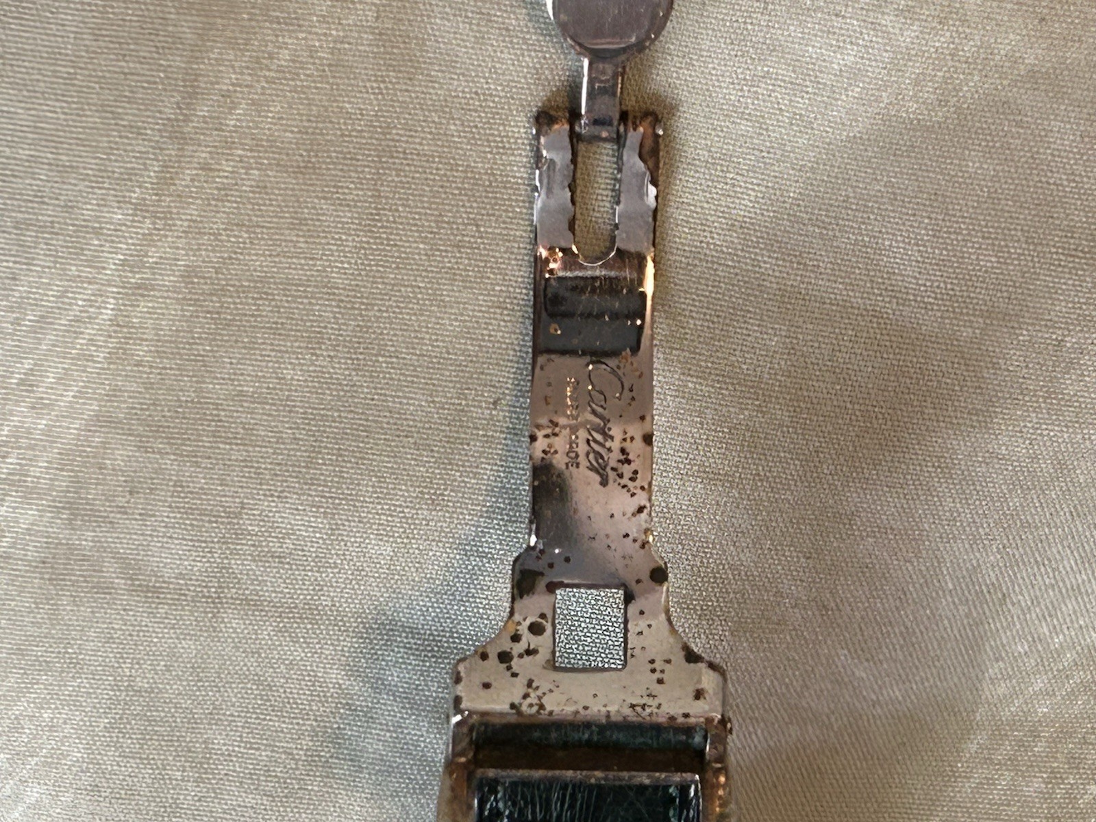 Cartier Must de Cartier Quartz Silver Dial Roman Numerals Green Leather