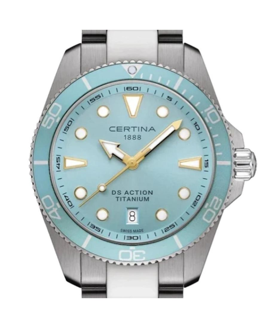 CERTINA Men Analog Quartz Casual Watch Classic Dress Blue Dial Waterproof Round