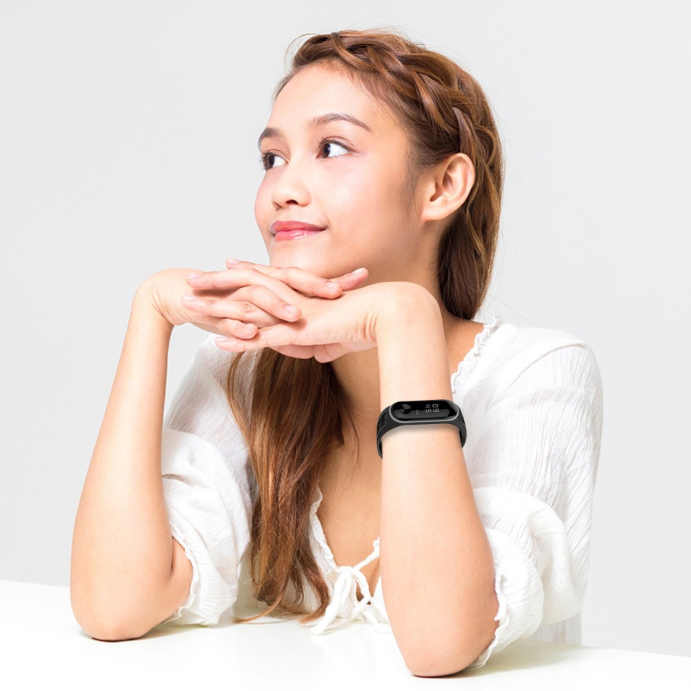 1Pcs Durable Silicone Wrist Band Replacement Strap for Smart Band Grey