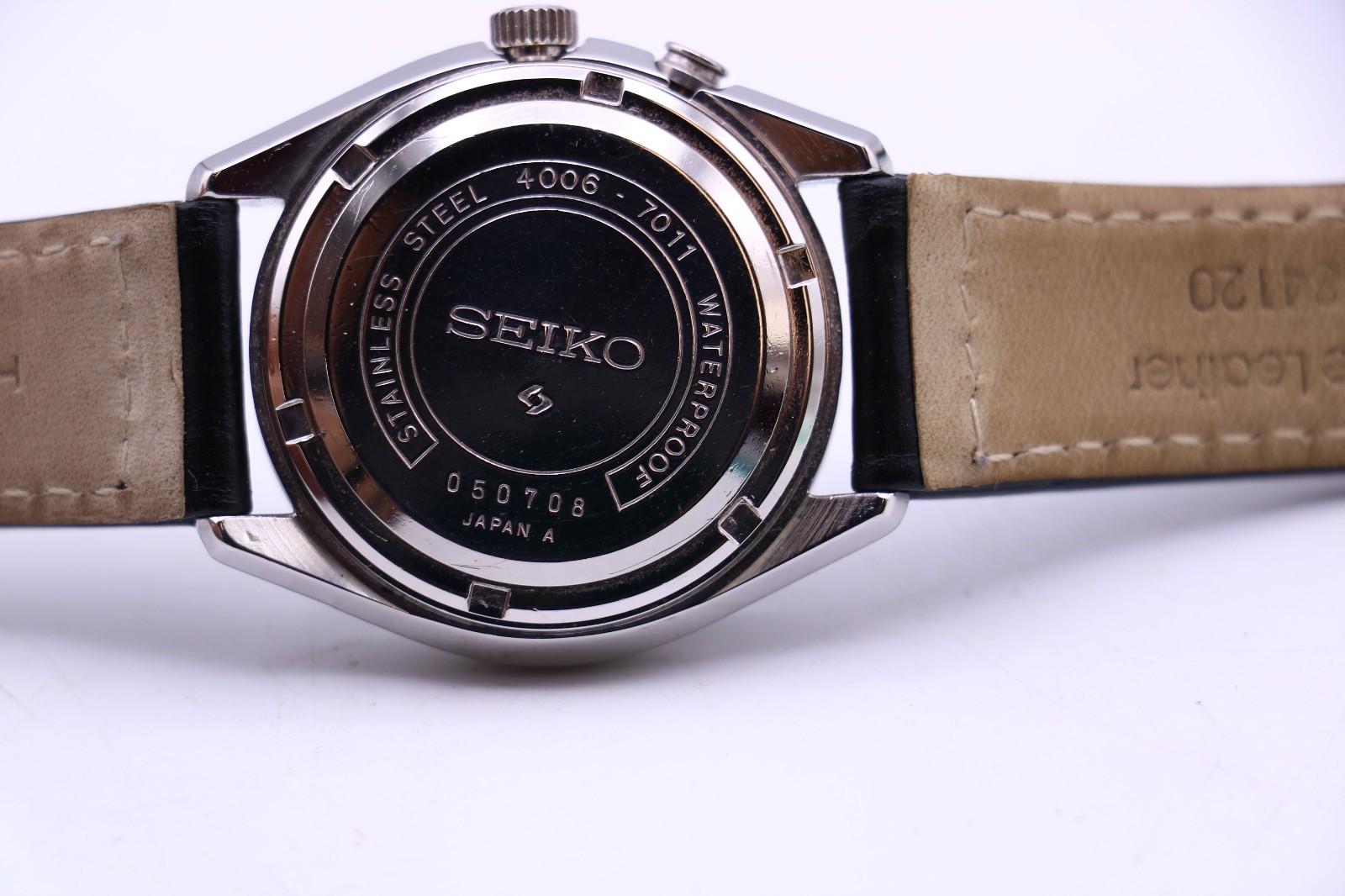 Mens Seiko Bell-matic 27j 4006-7011 japan stainless wrist watch NEW CRYSTAL