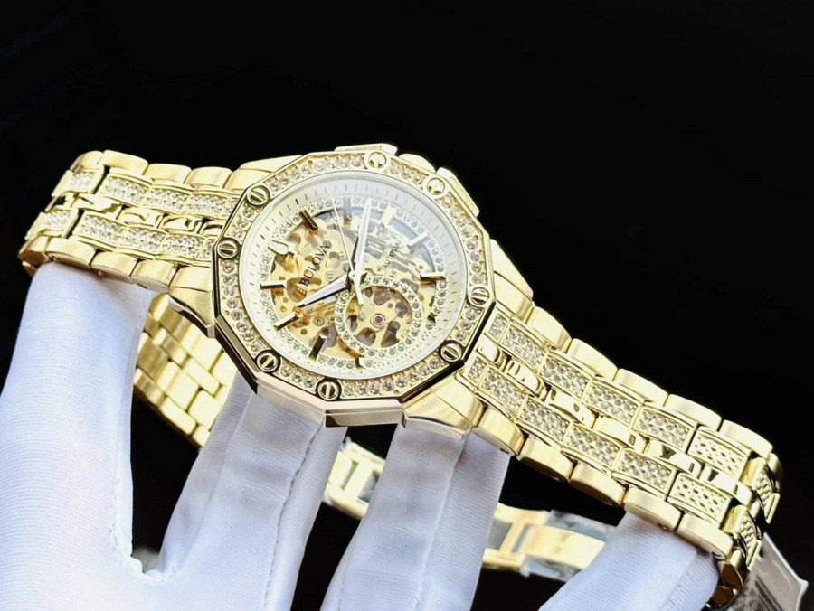 Bulova Octava Automatic Gold Dial Automatic Gold Tone Men’s Watch 98A292