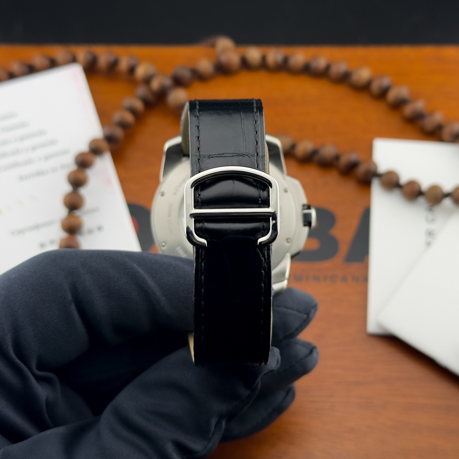 Calibre de Cartier 42mm Steel Black Dial Automatic Watch 2017 W7100041 Full Set