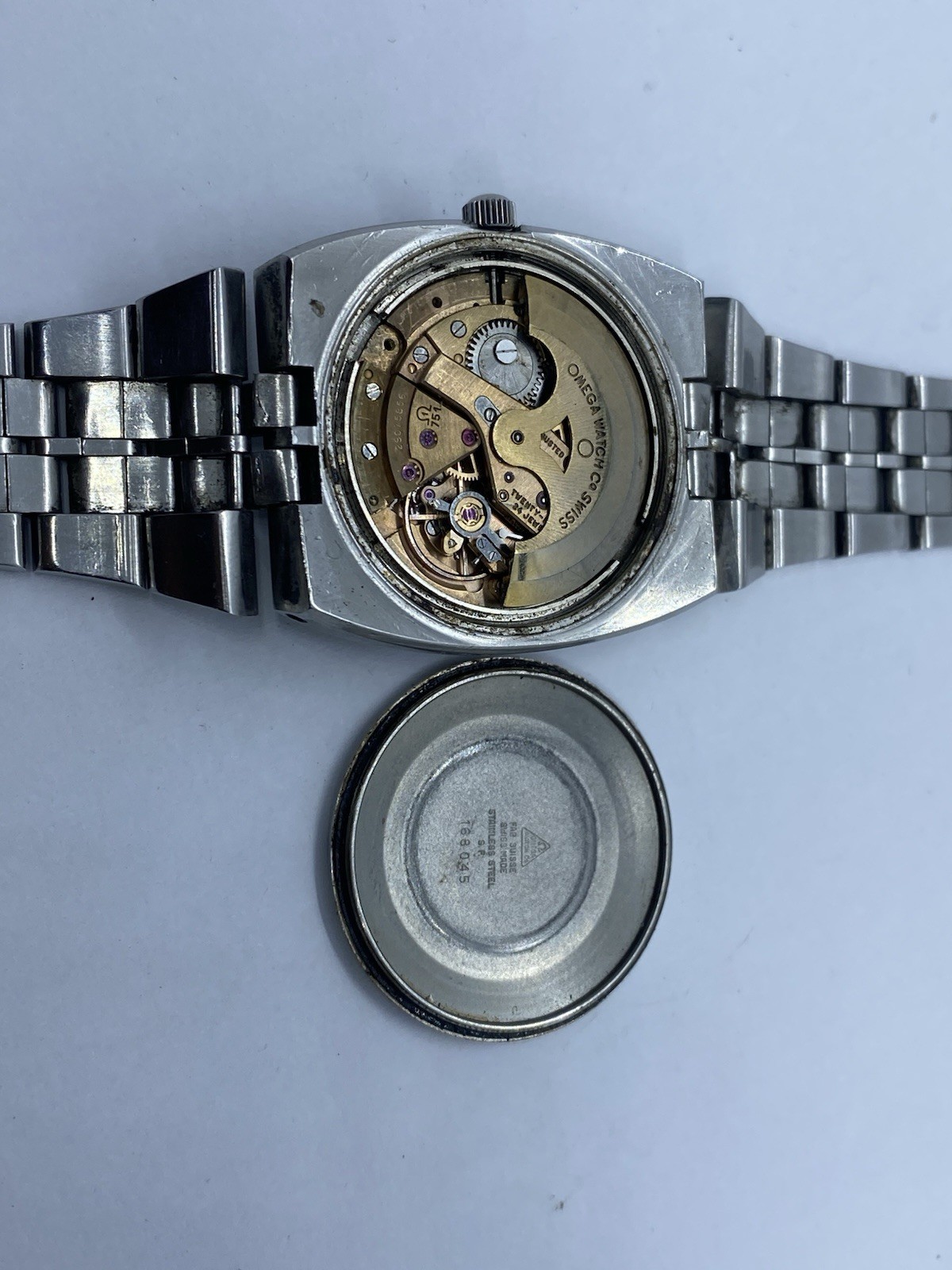 Omega Constellation 168.045 Cal 751 Automatic Men Watch For Repair Gold Bezel