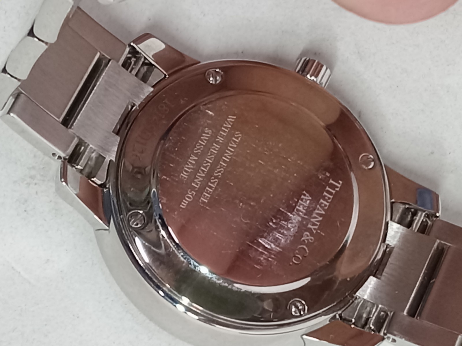 Tiffany & Co Ladies Atlas 2-Hand 31mm Diamond Quartz Steel Watch