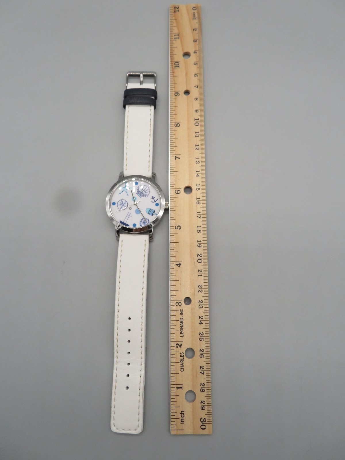Shard Nautical Beach Theme Quartz Watch Shell Anchor Dial New Battery