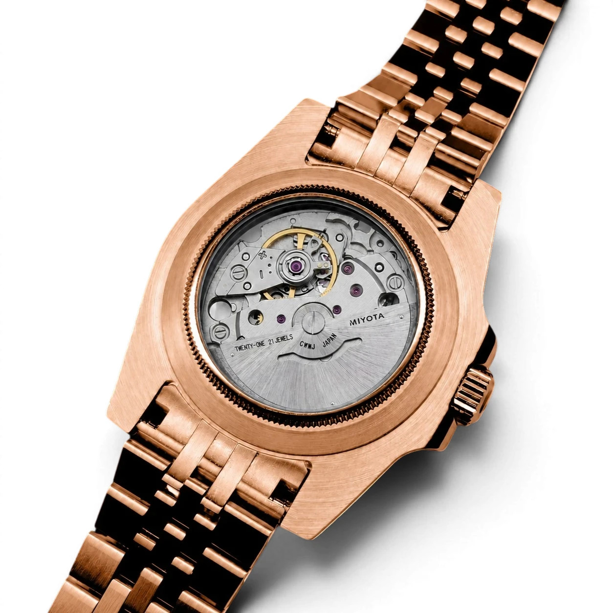 Fenice Subtrack Vespro Automatic Watch 10ATM Miyota Movement Rose Gold